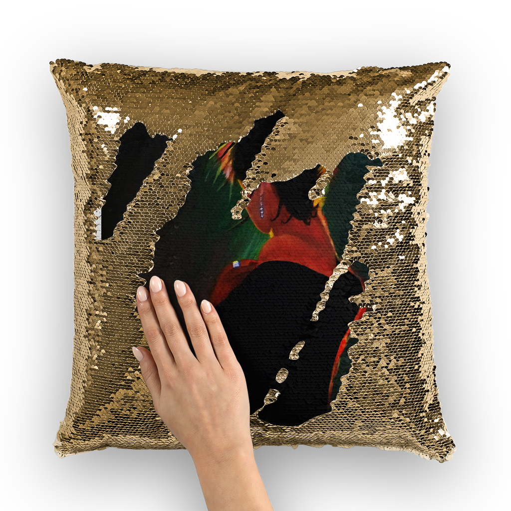 Lady in the Lamplight by Lord Lawrence art Sequin Cushion Cover