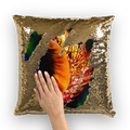 Falling feather Lord lawrence art Sequin Cushion Cover