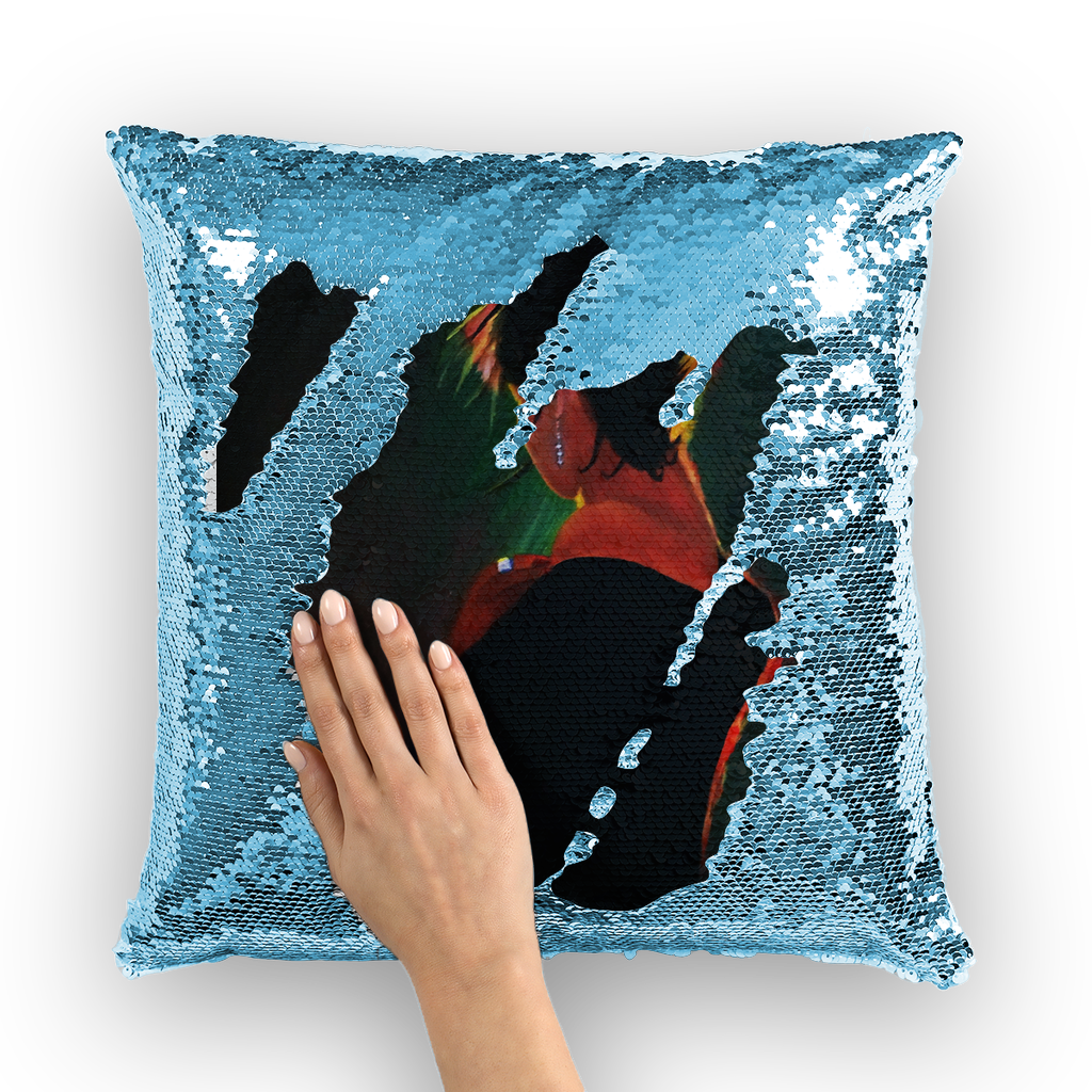 Lady in the Lamplight by Lord Lawrence art Sequin Cushion Cover