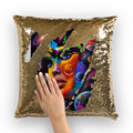 Cosmic Queen Lord lawrence art Sequin Cushion Cover