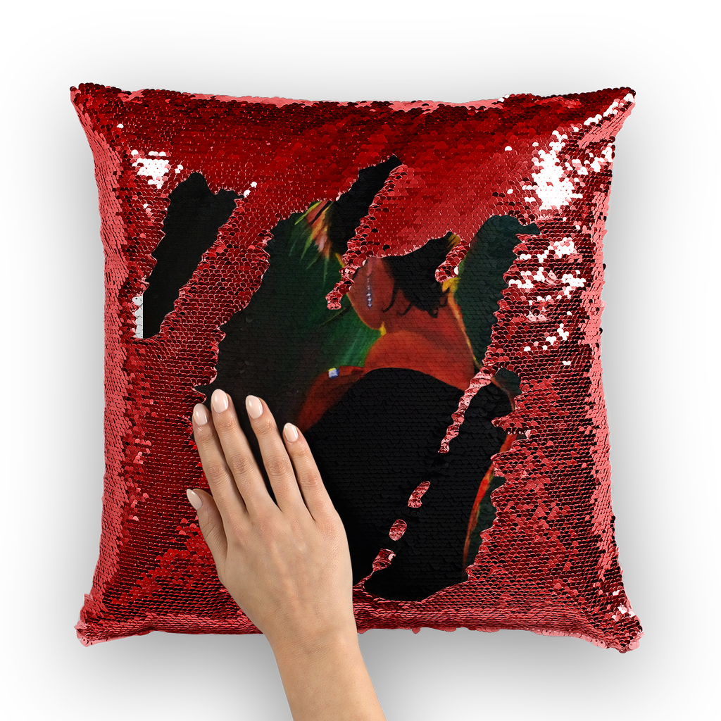 Lady in the Lamplight by Lord Lawrence art Sequin Cushion Cover