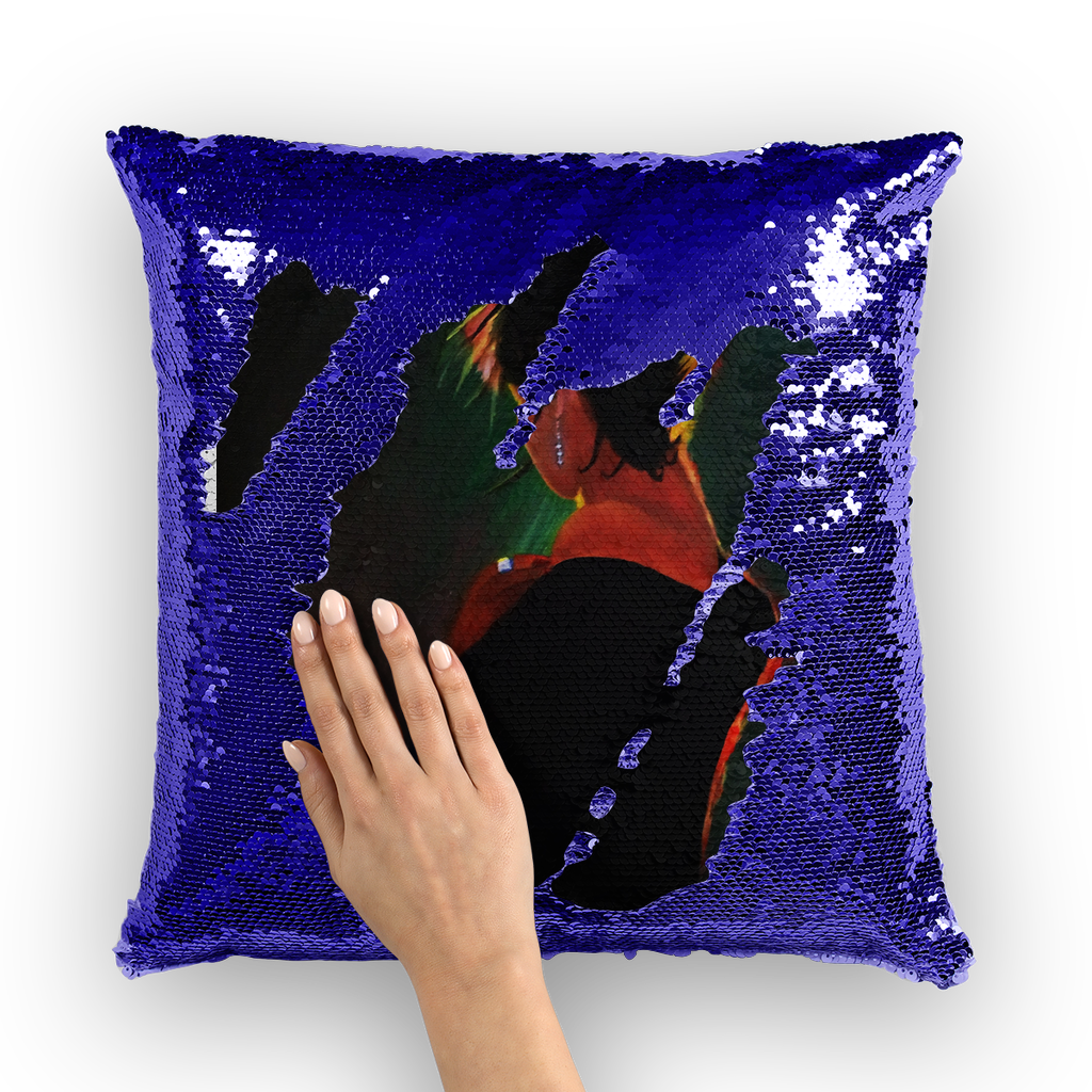 Lady in the Lamplight by Lord Lawrence art Sequin Cushion Cover