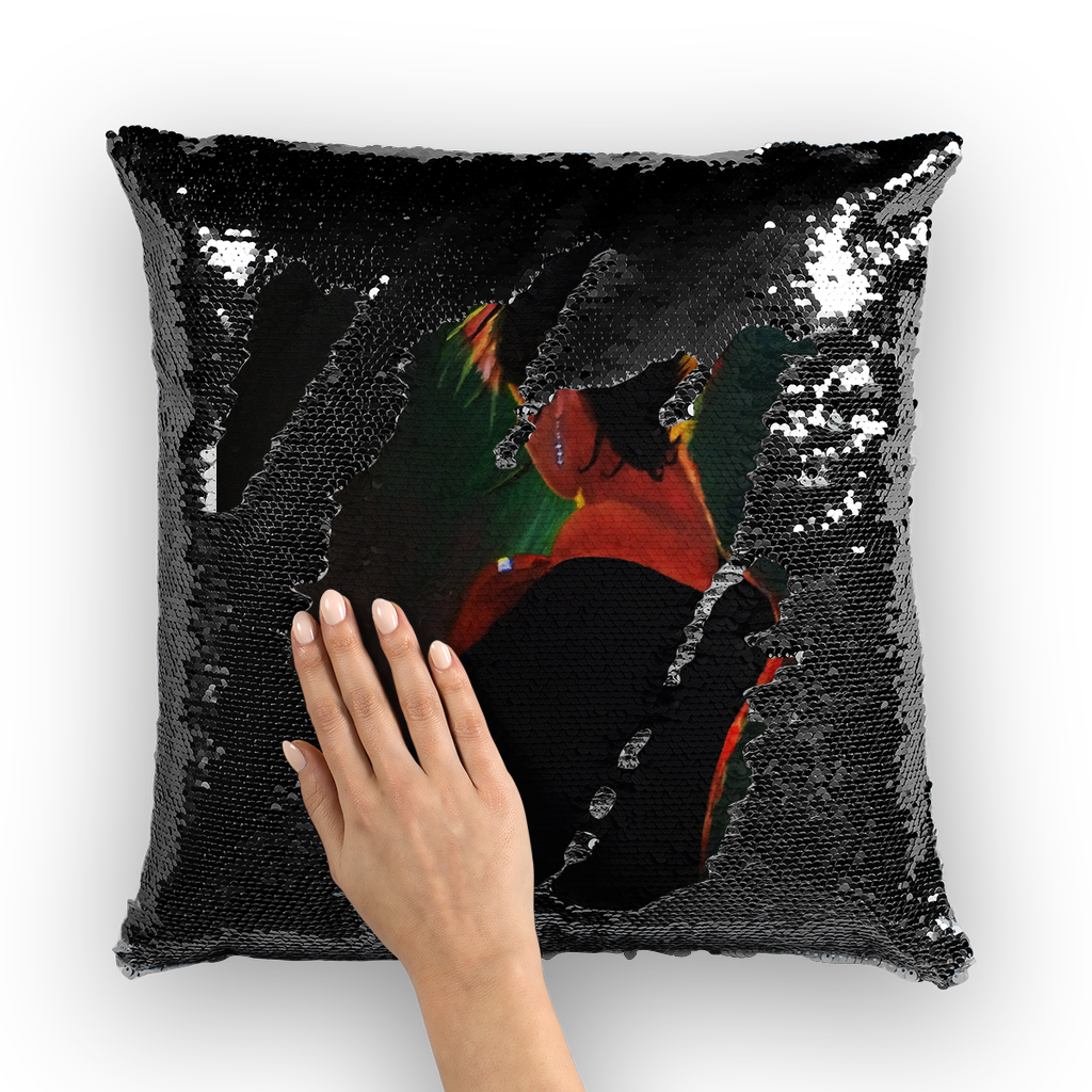 Lady in the Lamplight by Lord Lawrence art Sequin Cushion Cover